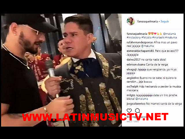 Destrozan a Maluma por cantar con mariachi