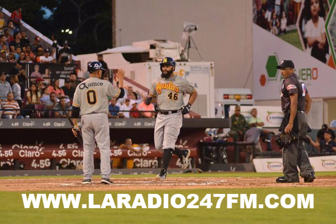 Juan Carlos Pérez remolca tres en victoria de las Águilas Derrotan 6-3 a los Gigantes y se consolidan en la segunda posición