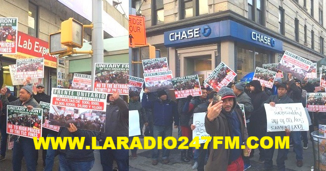 Taxistas dominicanos protestan contra TLC; culpan concejal Ydanis de muchos males