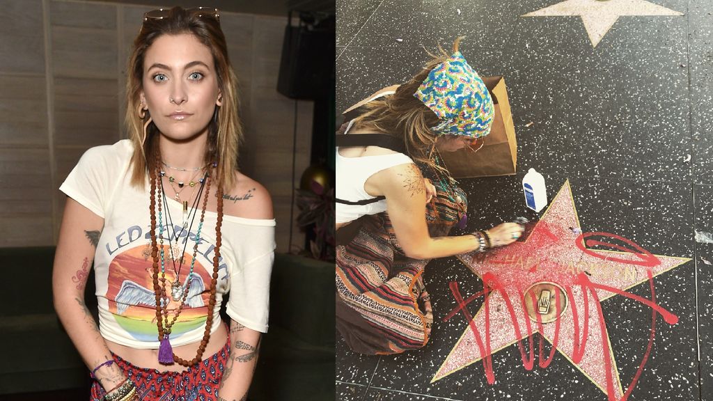 Paris Jackson limpia grafiti de la estrella de su padre en Hollywood