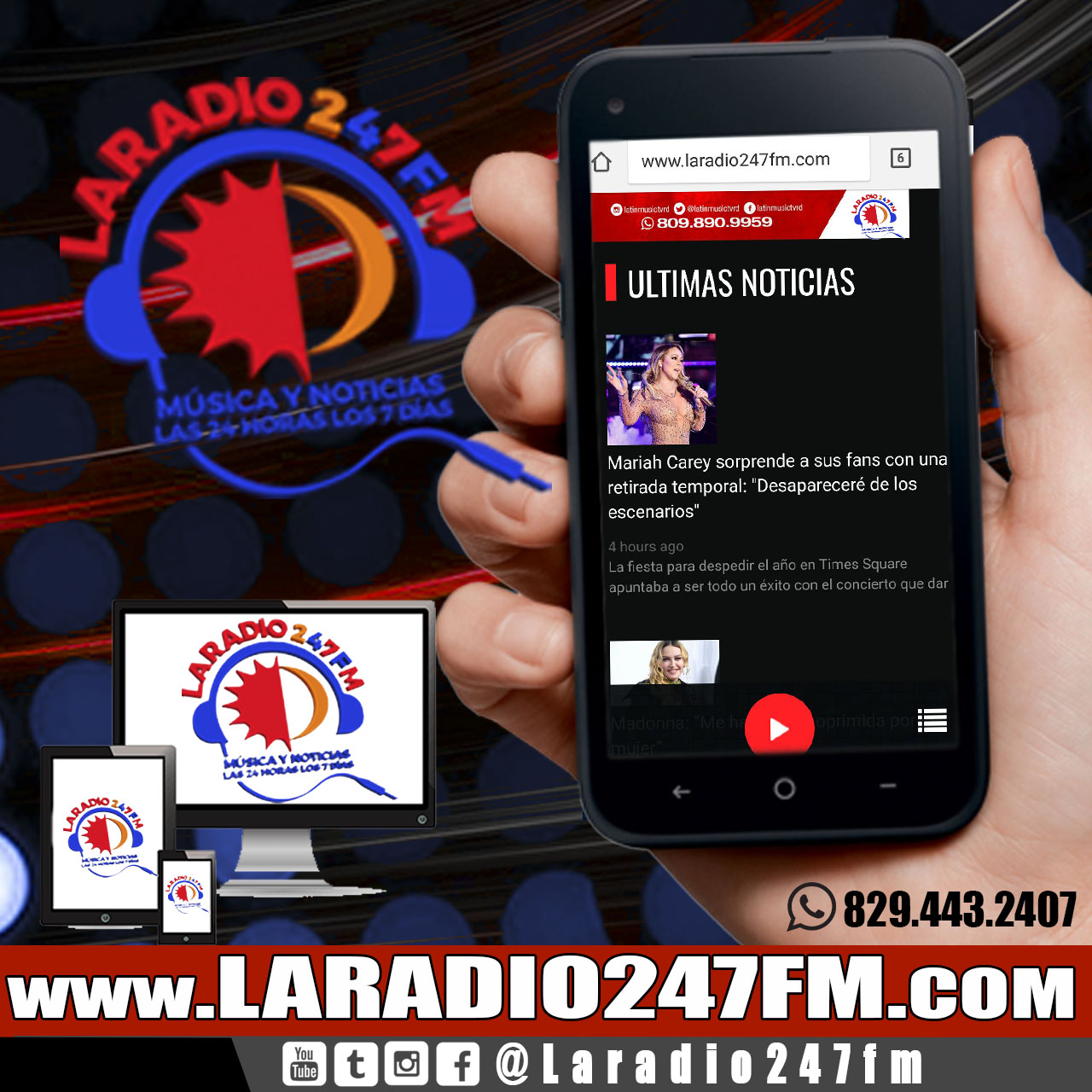 Para escuchar la mejor música  la que te gusta solo entra y dale click www.laradio247f.com  tu emisora