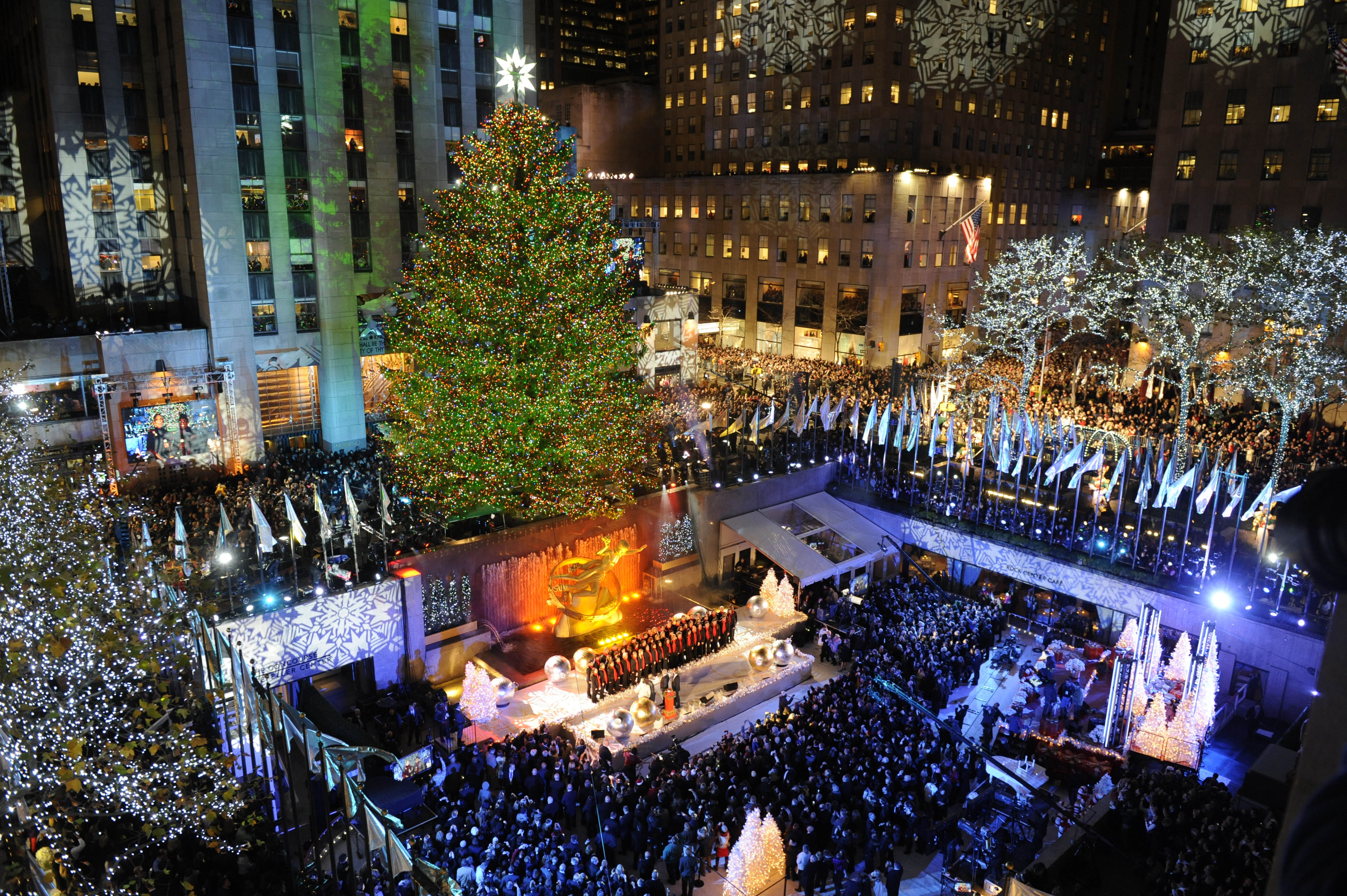 Nueva York inicia la Navidad iluminando árbol de Rockefeller Center